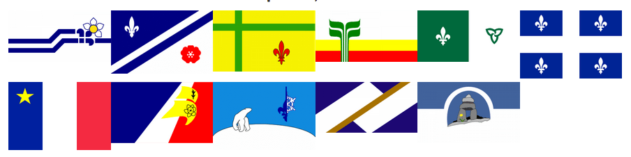 drapeaux francophones